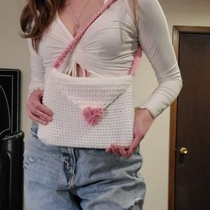 Love Letter White and Pink Purse